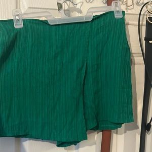 Green wrap style skort